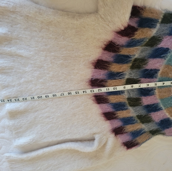 Madewell Brushed Checkerboard Fair Isle Sweater Size M - Picture 7 of 7